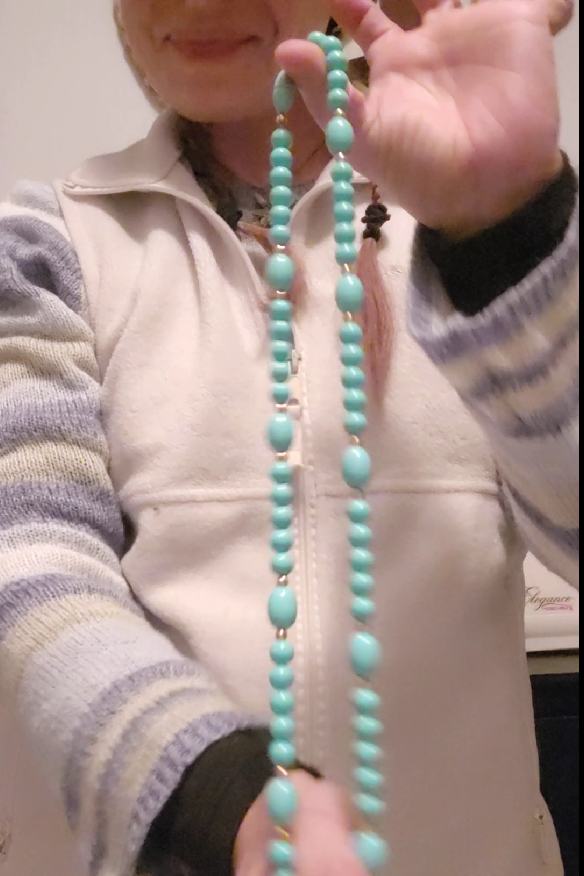 Boho Blue and Gold Country Chic Necklace