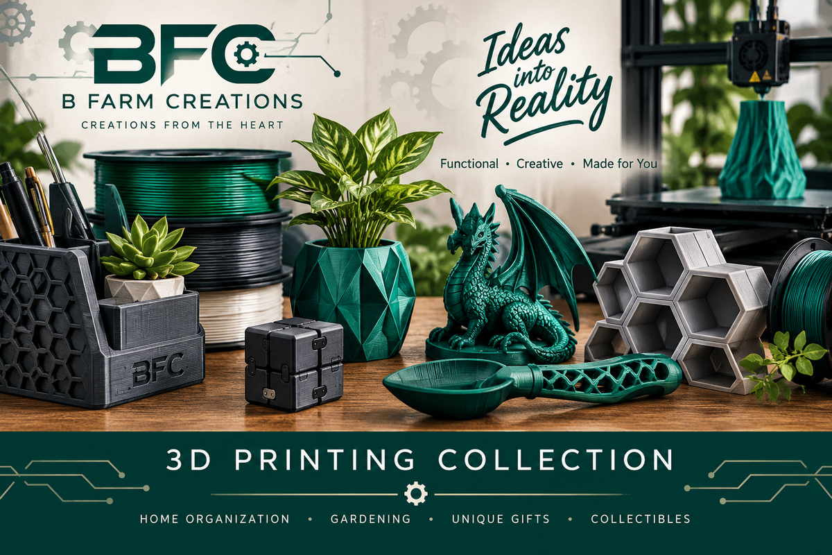 Bringing imagination to life, one layer at a time. This 3D printing collection is where creativity meets innovation, transforming ideas into tangible, one-of-a-kind designs.