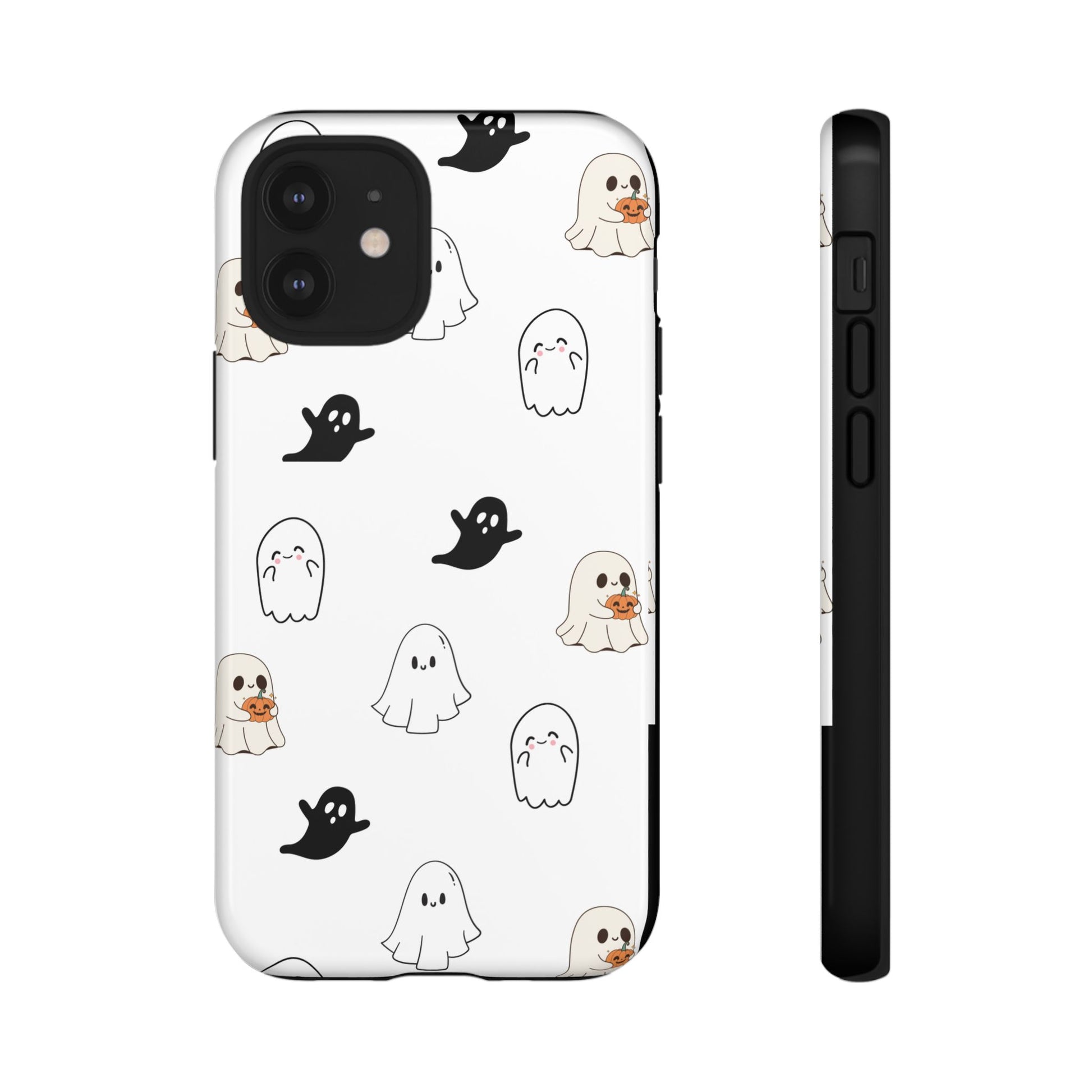 Imagine friendly, whimsical ghosts floating on the back of your device, bringing a smile to your face every time you reach for your phone. This would be a perfect gift to put in those trending boo boxes, as a gift to someone else or even yourself! Get this cute cartoon ghost phone case for your, iPhone, Samsung Galaxy, and Google Pixel devices with premium-quality.