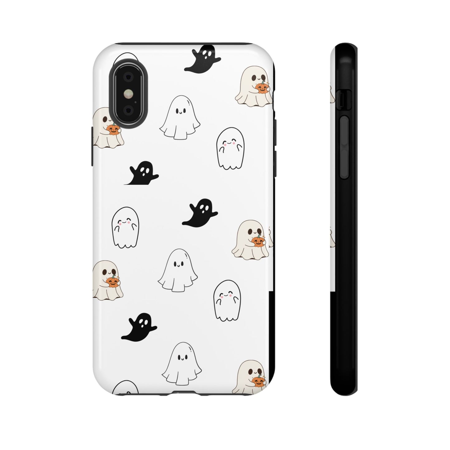 Imagine friendly, whimsical ghosts floating on the back of your device, bringing a smile to your face every time you reach for your phone. This would be a perfect gift to put in those trending boo boxes, as a gift to someone else or even yourself! Get this cute cartoon ghost phone case for your, iPhone, Samsung Galaxy, and Google Pixel devices with premium-quality.