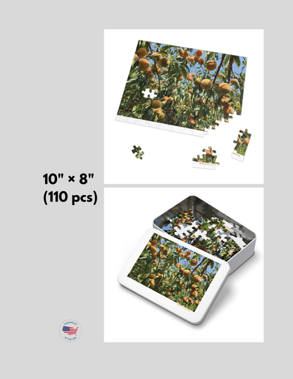 Enjoy hours of fun and relaxation with this peach tree jigsaw puzzle game. Perfect for those who love puzzles and nature enthusiasts. Ideal for gifting during holidays, birthdays, or for a quiet night in.