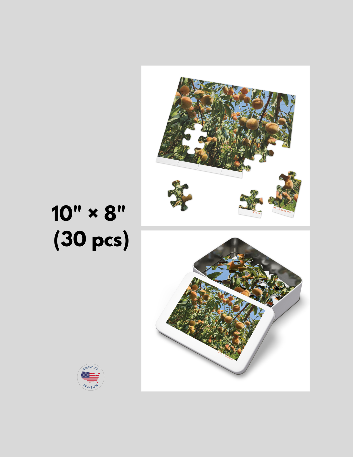 Enjoy hours of fun and relaxation with this peach tree jigsaw puzzle game. Perfect for those who love puzzles and nature enthusiasts. Ideal for gifting during holidays, birthdays, or for a quiet night in.