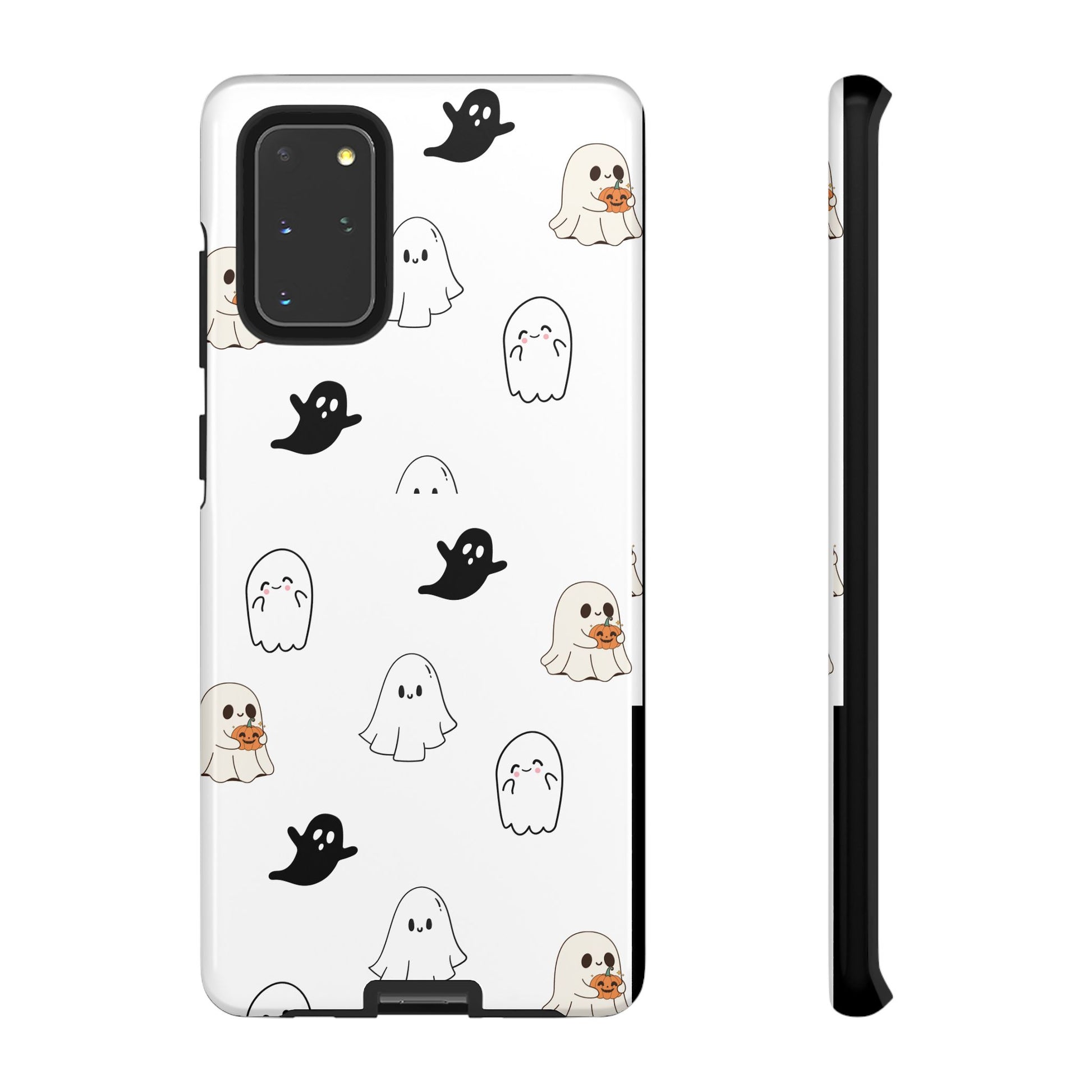 Imagine friendly, whimsical ghosts floating on the back of your device, bringing a smile to your face every time you reach for your phone. This would be a perfect gift to put in those trending boo boxes, as a gift to someone else or even yourself! Get this cute cartoon ghost phone case for your, iPhone, Samsung Galaxy, and Google Pixel devices with premium-quality.