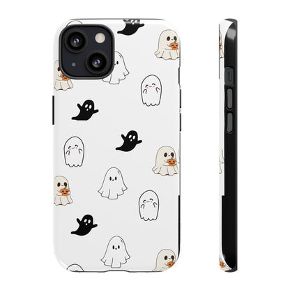 Imagine friendly, whimsical ghosts floating on the back of your device, bringing a smile to your face every time you reach for your phone. This would be a perfect gift to put in those trending boo boxes, as a gift to someone else or even yourself! Get this cute cartoon ghost phone case for your, iPhone, Samsung Galaxy, and Google Pixel devices with premium-quality.