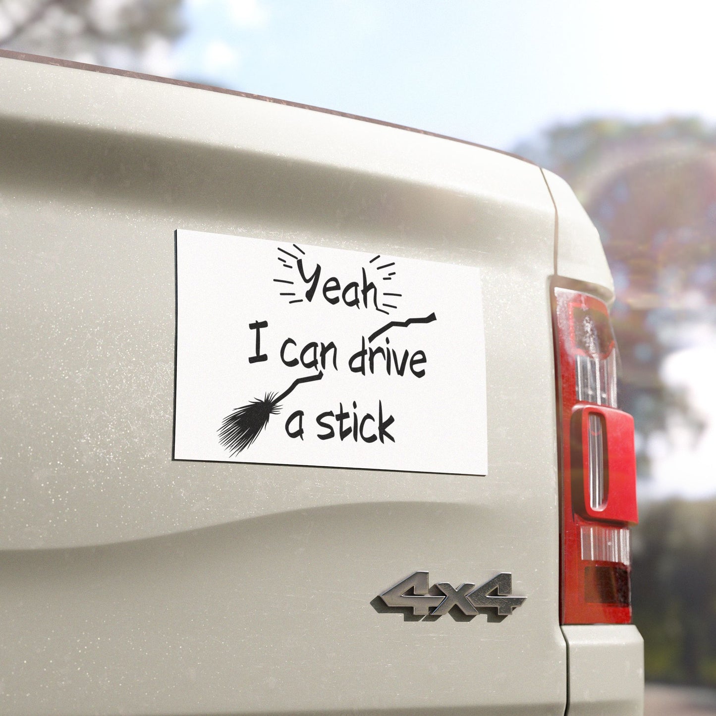 Spooky Car Sticker Comedy- Yeah I Can Drive A Stick