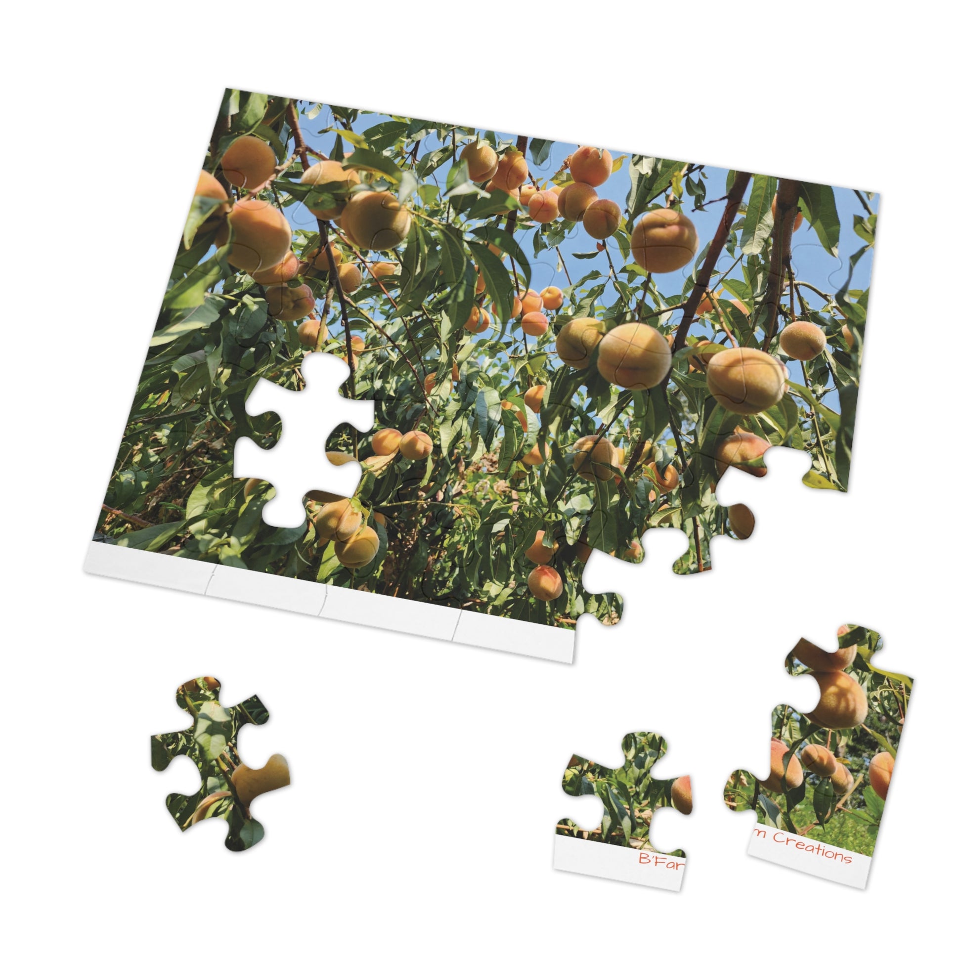 As you embark on this delightful puzzle adventure, you will be greeted by a stunning image of a lush peach tree in full bloom.