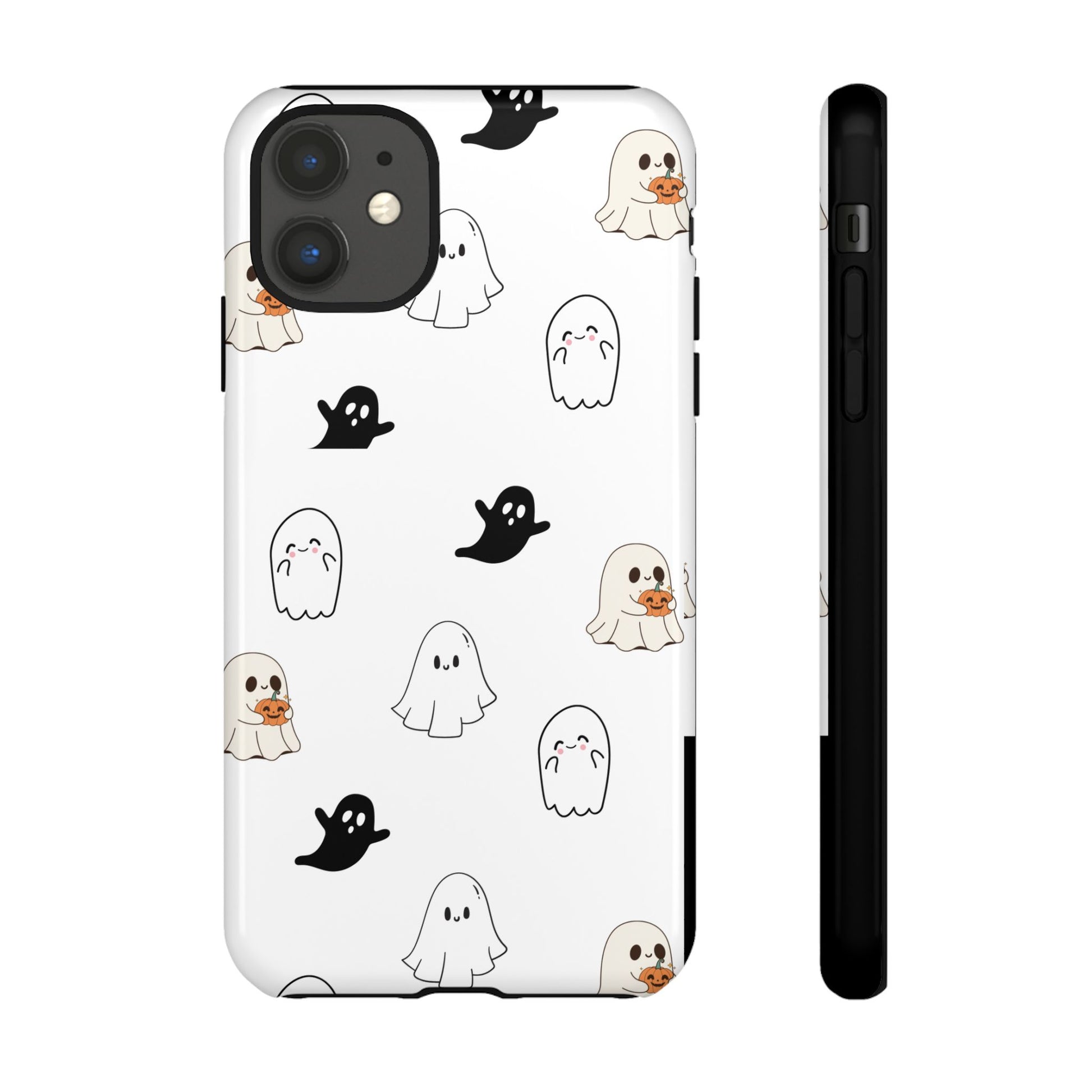 Imagine friendly, whimsical ghosts floating on the back of your device, bringing a smile to your face every time you reach for your phone. This would be a perfect gift to put in those trending boo boxes, as a gift to someone else or even yourself! Get this cute cartoon ghost phone case for your, iPhone, Samsung Galaxy, and Google Pixel devices with premium-quality.