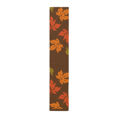 This Home Fall Decor Table Runner with fall leaves brings a cozy and festive vibe to your dining table during the autumn season. Perfect for Thanksgiving dinners, fall gatherings, and everyday use for those who love nature-inspired decor.