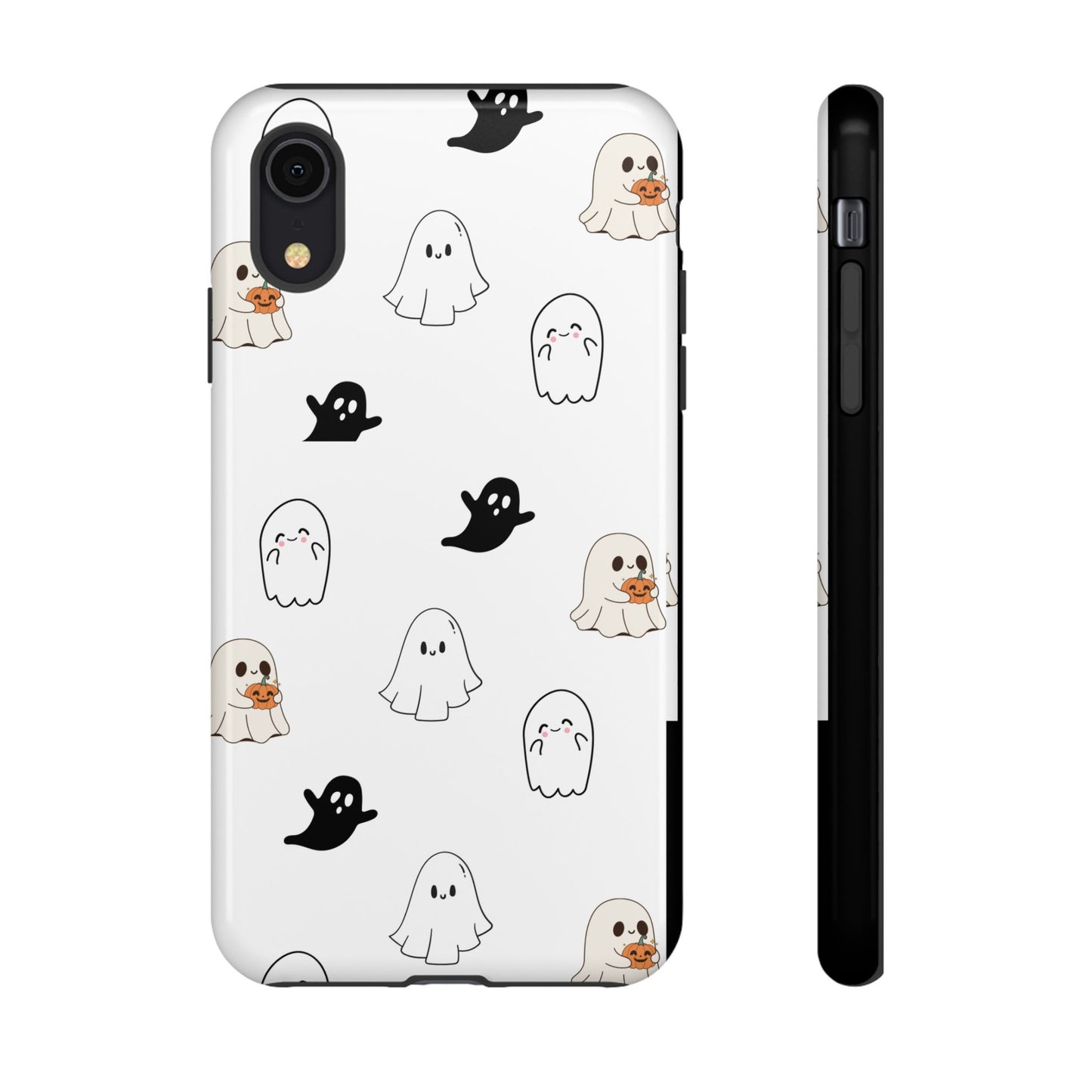 Imagine friendly, whimsical ghosts floating on the back of your device, bringing a smile to your face every time you reach for your phone. This would be a perfect gift to put in those trending boo boxes, as a gift to someone else or even yourself! Get this cute cartoon ghost phone case for your, iPhone, Samsung Galaxy, and Google Pixel devices with premium-quality.