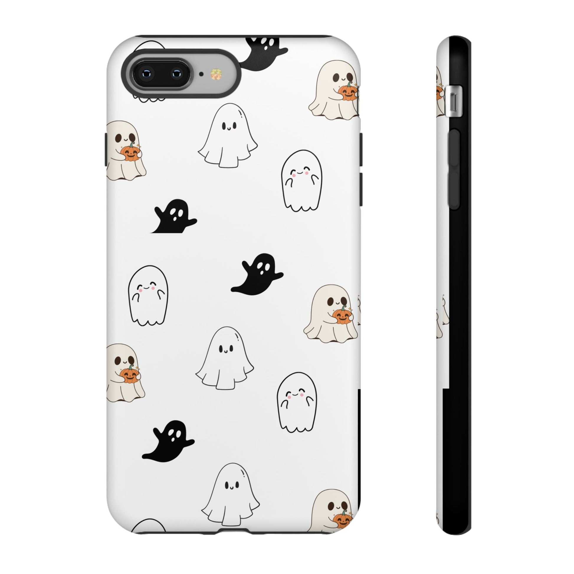 Imagine friendly, whimsical ghosts floating on the back of your device, bringing a smile to your face every time you reach for your phone. This would be a perfect gift to put in those trending boo boxes, as a gift to someone else or even yourself! Get this cute cartoon ghost phone case for your, iPhone, Samsung Galaxy, and Google Pixel devices with premium-quality.