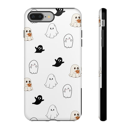 Imagine friendly, whimsical ghosts floating on the back of your device, bringing a smile to your face every time you reach for your phone. This would be a perfect gift to put in those trending boo boxes, as a gift to someone else or even yourself! Get this cute cartoon ghost phone case for your, iPhone, Samsung Galaxy, and Google Pixel devices with premium-quality.