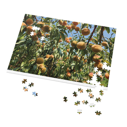 Enjoy hours of fun and relaxation with this peach tree jigsaw puzzle game. Perfect for those who love puzzles and nature enthusiasts. Ideal for gifting during holidays, birthdays, or for a quiet night in.