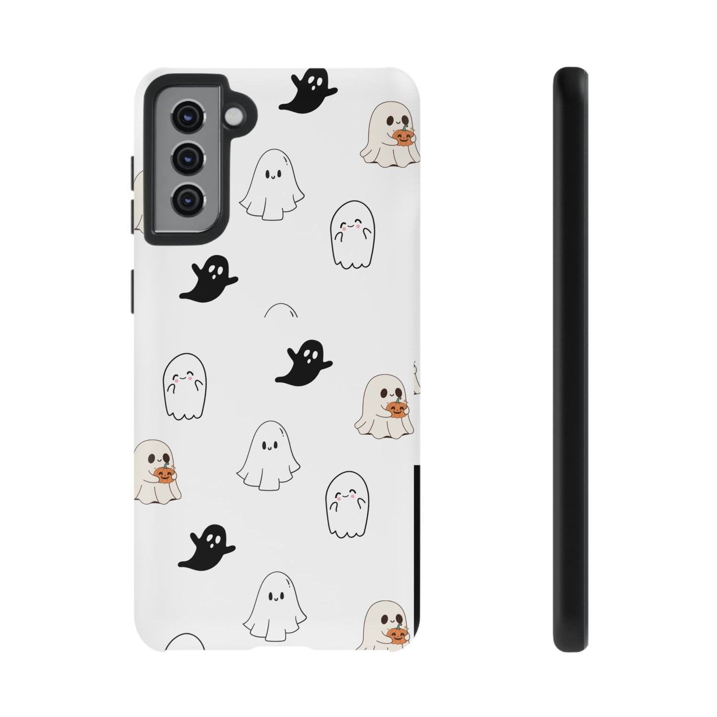 Imagine friendly, whimsical ghosts floating on the back of your device, bringing a smile to your face every time you reach for your phone. This would be a perfect gift to put in those trending boo boxes, as a gift to someone else or even yourself! Get this cute cartoon ghost phone case for your, iPhone, Samsung Galaxy, and Google Pixel devices with premium-quality.