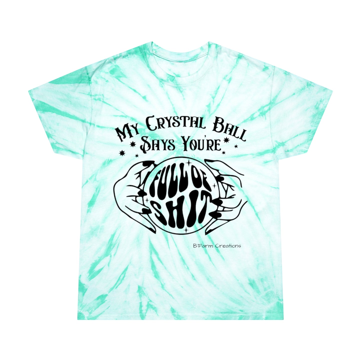 Mystical vibes radiated from the tie-dye tee, each swirling color telling a story of its own. Paired with the crystal ball, it was a look that spoke of magic and wonder. 