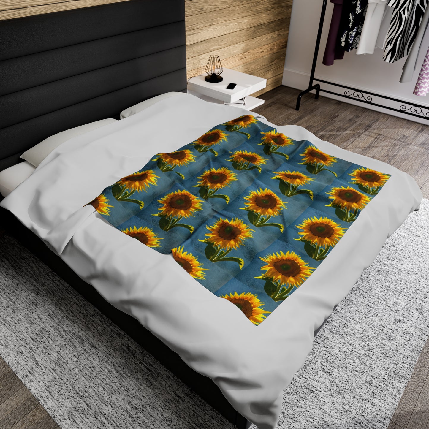 Sunflower Velvet Throw Blanket