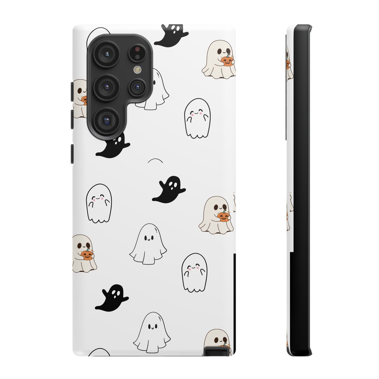Imagine friendly, whimsical ghosts floating on the back of your device, bringing a smile to your face every time you reach for your phone. This would be a perfect gift to put in those trending boo boxes, as a gift to someone else or even yourself! Get this cute cartoon ghost phone case for your, iPhone, Samsung Galaxy, and Google Pixel devices with premium-quality.