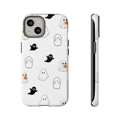 Imagine friendly, whimsical ghosts floating on the back of your device, bringing a smile to your face every time you reach for your phone. This would be a perfect gift to put in those trending boo boxes, as a gift to someone else or even yourself! Get this cute cartoon ghost phone case for your, iPhone, Samsung Galaxy, and Google Pixel devices with premium-quality.