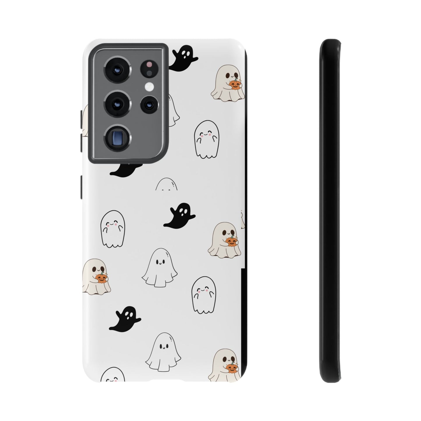 Imagine friendly, whimsical ghosts floating on the back of your device, bringing a smile to your face every time you reach for your phone. This would be a perfect gift to put in those trending boo boxes, as a gift to someone else or even yourself! Get this cute cartoon ghost phone case for your, iPhone, Samsung Galaxy, and Google Pixel devices with premium-quality.