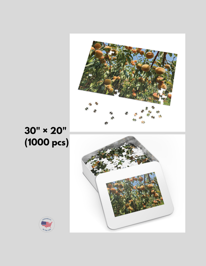 Enjoy hours of fun and relaxation with this peach tree jigsaw puzzle game. Perfect for those who love puzzles and nature enthusiasts. Ideal for gifting during holidays, birthdays, or for a quiet night in.