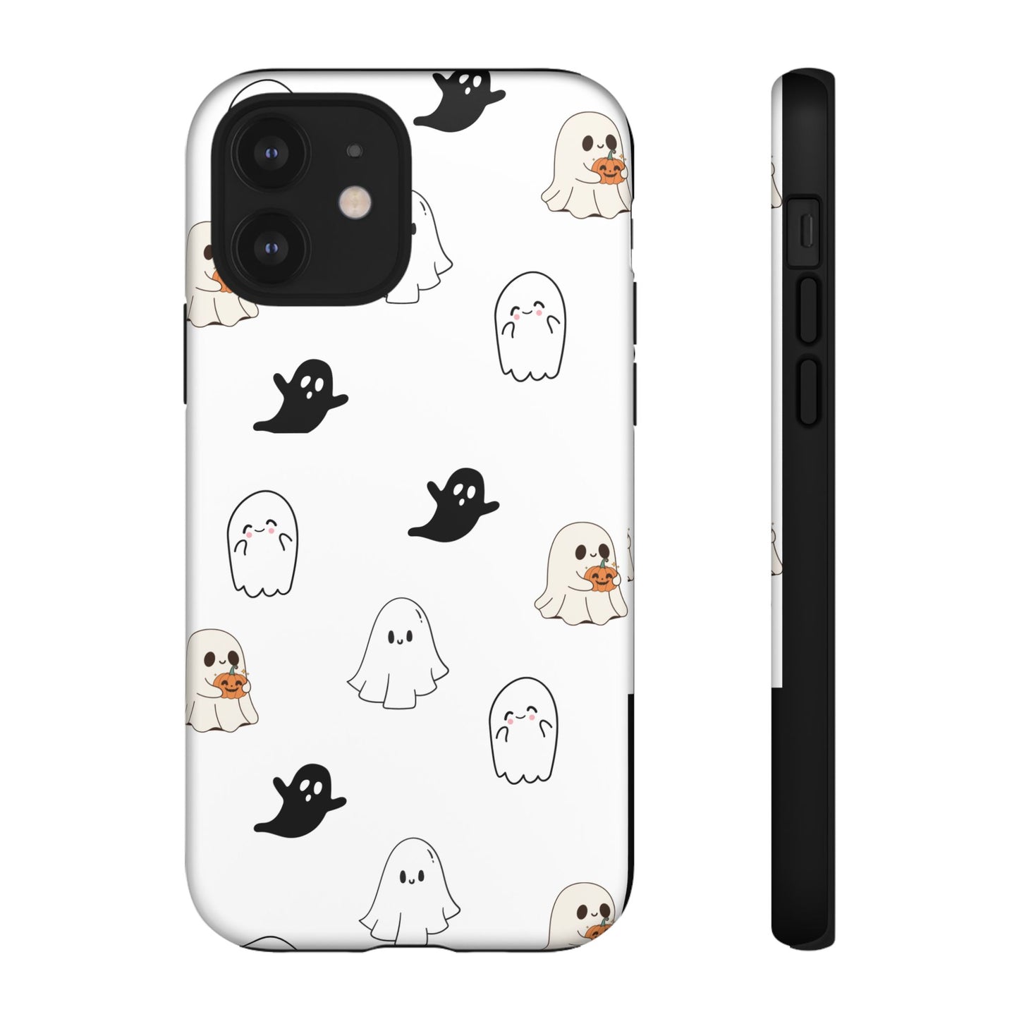 Imagine friendly, whimsical ghosts floating on the back of your device, bringing a smile to your face every time you reach for your phone. This would be a perfect gift to put in those trending boo boxes, as a gift to someone else or even yourself! Get this cute cartoon ghost phone case for your, iPhone, Samsung Galaxy, and Google Pixel devices with premium-quality.