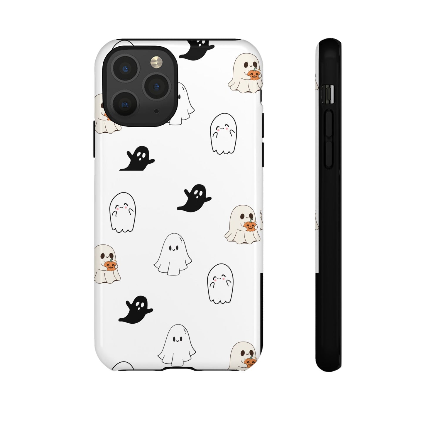Imagine friendly, whimsical ghosts floating on the back of your device, bringing a smile to your face every time you reach for your phone. This would be a perfect gift to put in those trending boo boxes, as a gift to someone else or even yourself! Get this cute cartoon ghost phone case for your, iPhone, Samsung Galaxy, and Google Pixel devices with premium-quality.