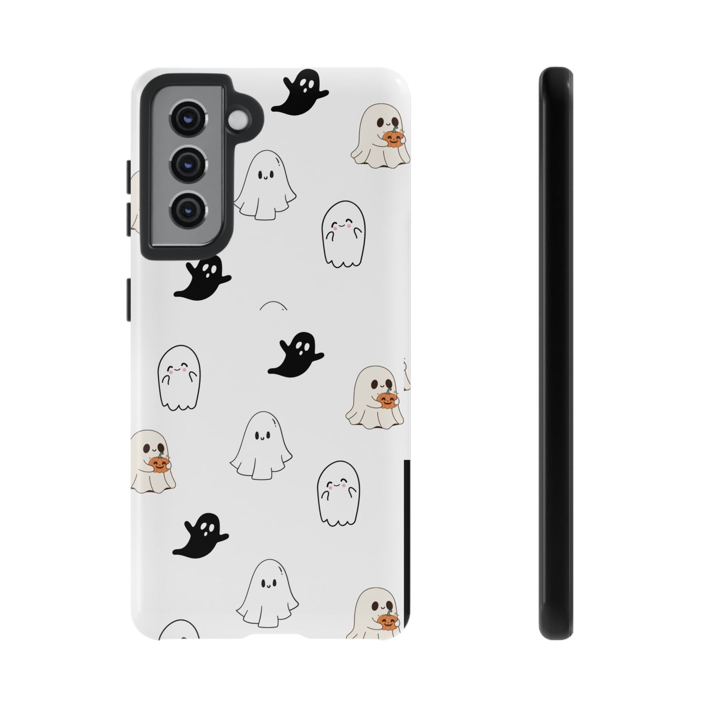 Imagine friendly, whimsical ghosts floating on the back of your device, bringing a smile to your face every time you reach for your phone. This would be a perfect gift to put in those trending boo boxes, as a gift to someone else or even yourself! Get this cute cartoon ghost phone case for your, iPhone, Samsung Galaxy, and Google Pixel devices with premium-quality.