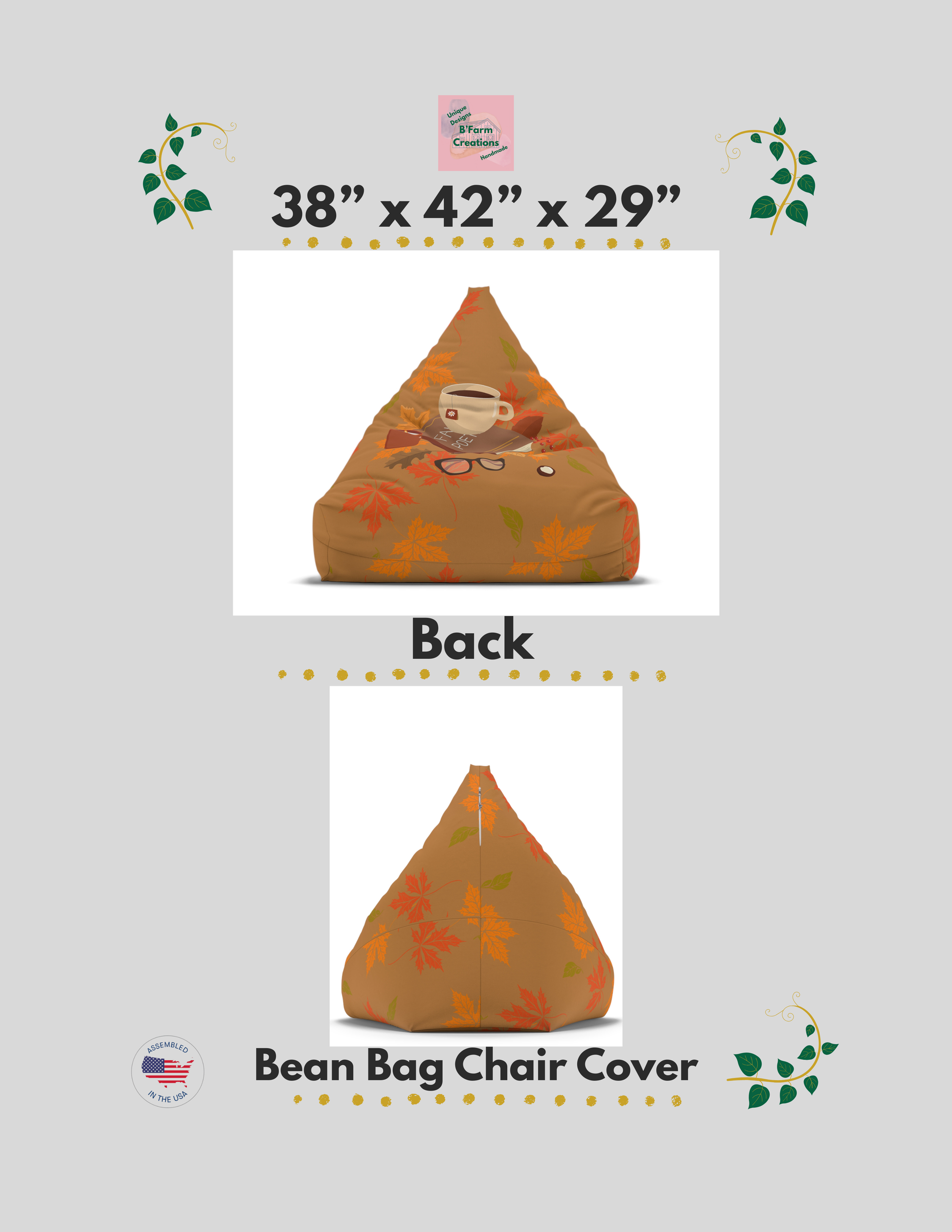 Create a cozy reading nook with this snuggle Home Decor reading corner cover. Perfect for lounging and relaxing, this cover (stuffing not included) will add a touch of comfort to any room. Ideal for those who enjoy reading, lounging, or simply unwinding after a long day. Great for holidays, lazy weekends, and relaxation.