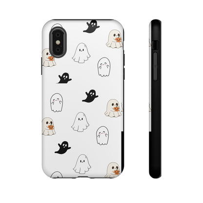 Imagine friendly, whimsical ghosts floating on the back of your device, bringing a smile to your face every time you reach for your phone. This would be a perfect gift to put in those trending boo boxes, as a gift to someone else or even yourself! Get this cute cartoon ghost phone case for your, iPhone, Samsung Galaxy, and Google Pixel devices with premium-quality.