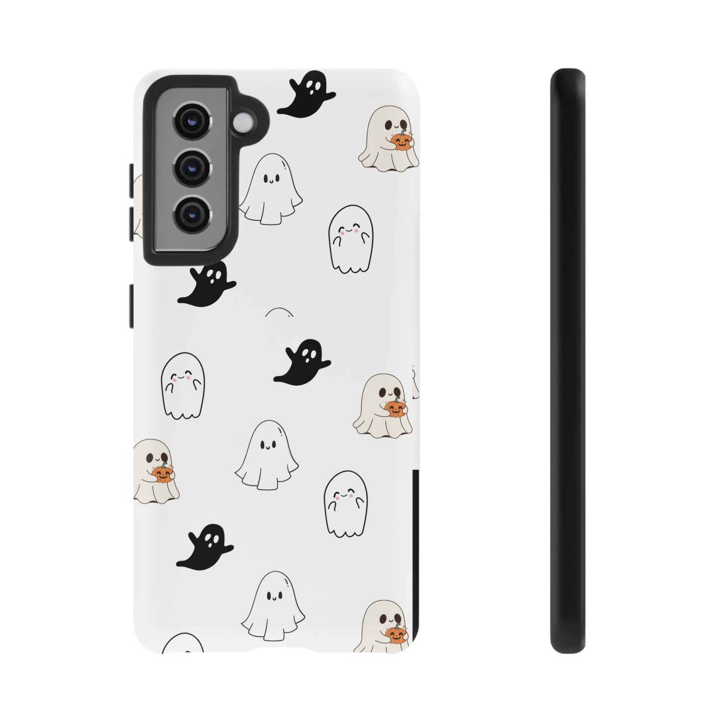 Imagine friendly, whimsical ghosts floating on the back of your device, bringing a smile to your face every time you reach for your phone. This would be a perfect gift to put in those trending boo boxes, as a gift to someone else or even yourself! Get this cute cartoon ghost phone case for your, iPhone, Samsung Galaxy, and Google Pixel devices with premium-quality.