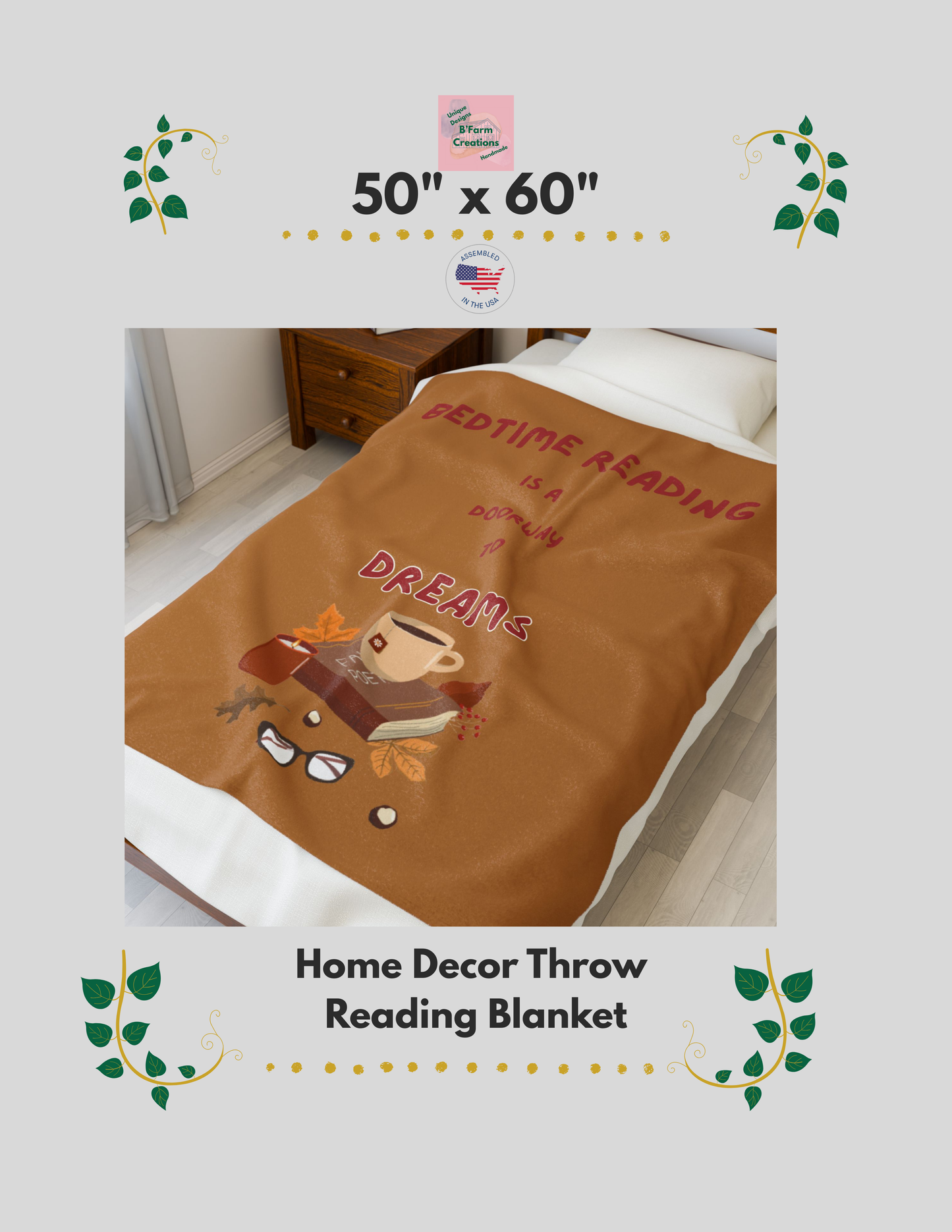 This Home Decor Throw Reading Blanket is perfect for book lovers to snuggle up with during chilly evenings. The velveteen plush material feels luxurious and soft, creating a warm and inviting atmosphere. Ideal for adults looking to unwind and relax with a good book.
