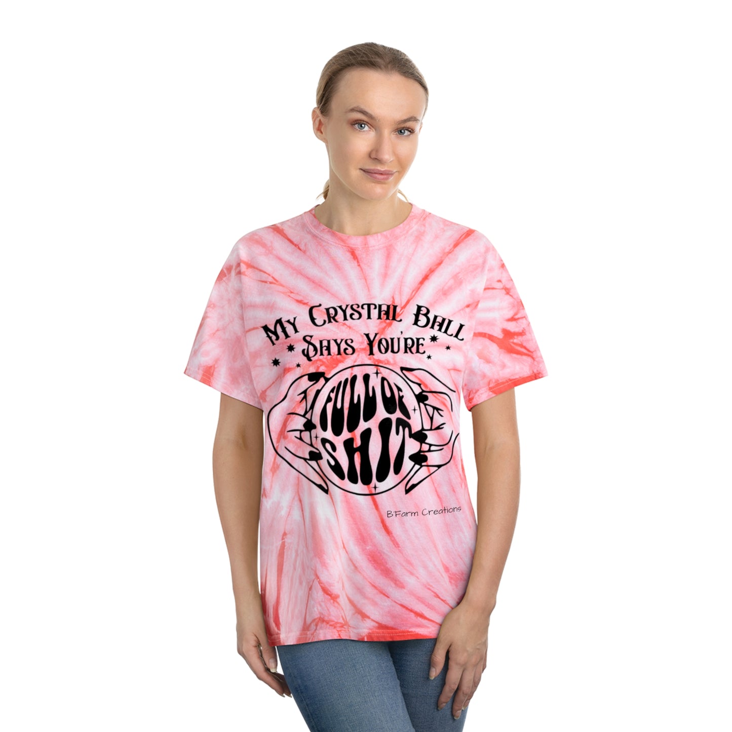 Cyclone Tie-Dye Tee with Crystal Ball Design - Hippie Shirt, Boho T-Shirt, Psychedelic Top, Festival Wear, Unique Gift Shirt