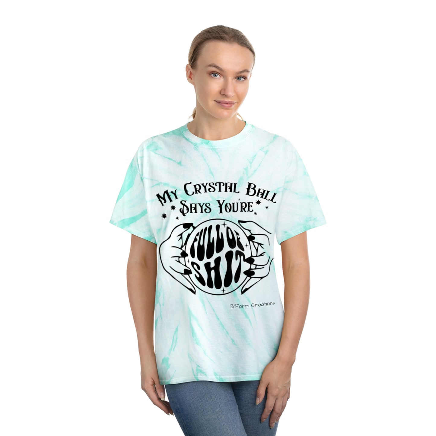 Cyclone Tie-Dye Tee with Crystal Ball Design - Hippie Shirt, Boho T-Shirt, Psychedelic Top, Festival Wear, Unique Gift Shirt