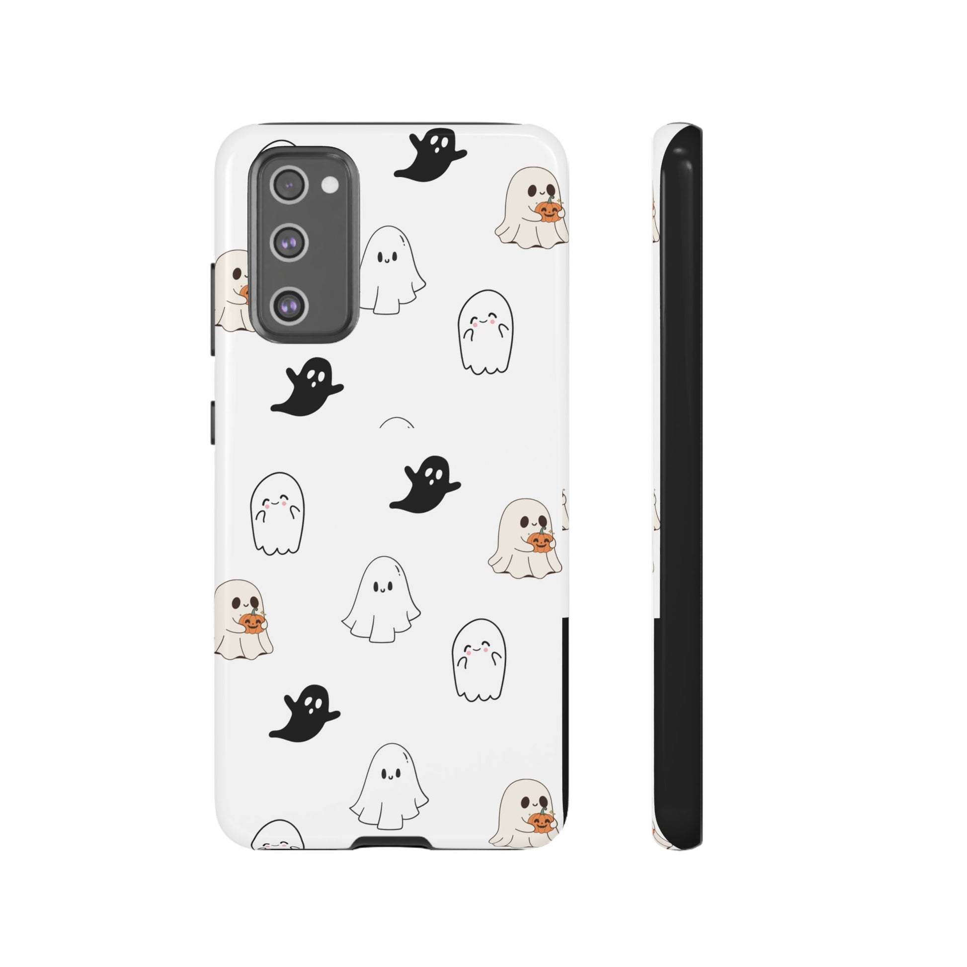 Imagine friendly, whimsical ghosts floating on the back of your device, bringing a smile to your face every time you reach for your phone. This would be a perfect gift to put in those trending boo boxes, as a gift to someone else or even yourself! Get this cute cartoon ghost phone case for your, iPhone, Samsung Galaxy, and Google Pixel devices with premium-quality.