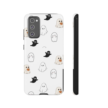 Imagine friendly, whimsical ghosts floating on the back of your device, bringing a smile to your face every time you reach for your phone. This would be a perfect gift to put in those trending boo boxes, as a gift to someone else or even yourself! Get this cute cartoon ghost phone case for your, iPhone, Samsung Galaxy, and Google Pixel devices with premium-quality.