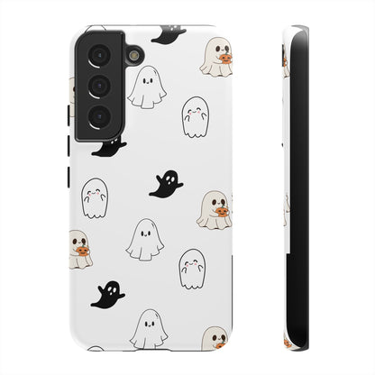 Imagine friendly, whimsical ghosts floating on the back of your device, bringing a smile to your face every time you reach for your phone. This would be a perfect gift to put in those trending boo boxes, as a gift to someone else or even yourself! Get this cute cartoon ghost phone case for your, iPhone, Samsung Galaxy, and Google Pixel devices with premium-quality.