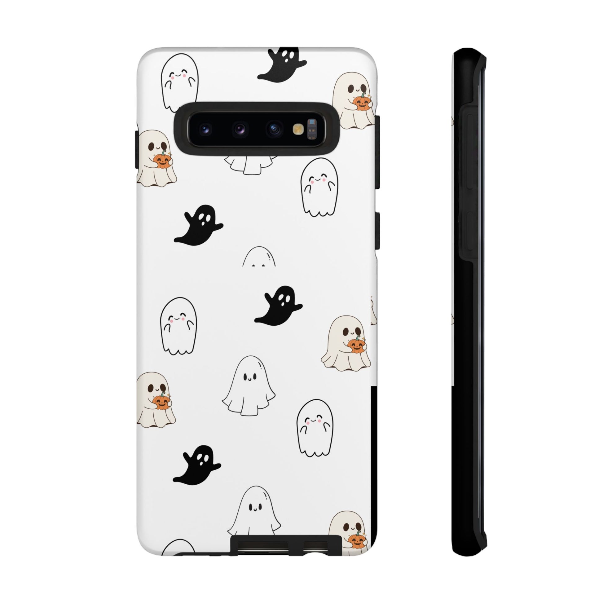 Imagine friendly, whimsical ghosts floating on the back of your device, bringing a smile to your face every time you reach for your phone. This would be a perfect gift to put in those trending boo boxes, as a gift to someone else or even yourself! Get this cute cartoon ghost phone case for your, iPhone, Samsung Galaxy, and Google Pixel devices with premium-quality.