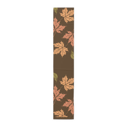 This Home Fall Decor Table Runner with fall leaves brings a cozy and festive vibe to your dining table during the autumn season. Perfect for Thanksgiving dinners, fall gatherings, and everyday use for those who love nature-inspired decor.