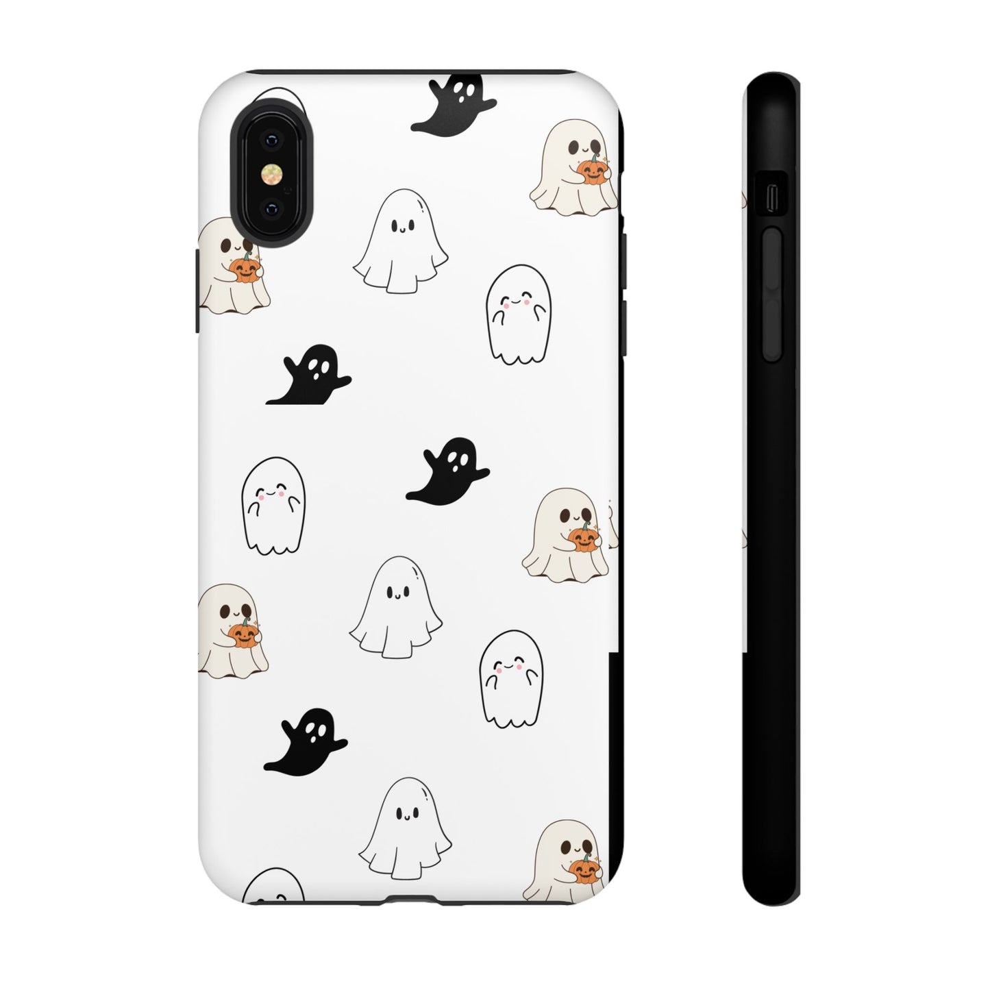 Imagine friendly, whimsical ghosts floating on the back of your device, bringing a smile to your face every time you reach for your phone. This would be a perfect gift to put in those trending boo boxes, as a gift to someone else or even yourself! Get this cute cartoon ghost phone case for your, iPhone, Samsung Galaxy, and Google Pixel devices with premium-quality.