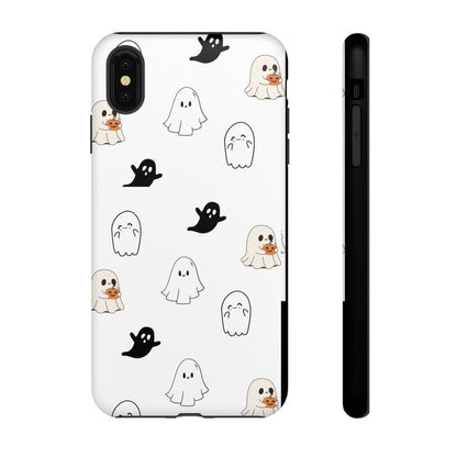 Imagine friendly, whimsical ghosts floating on the back of your device, bringing a smile to your face every time you reach for your phone. This would be a perfect gift to put in those trending boo boxes, as a gift to someone else or even yourself! Get this cute cartoon ghost phone case for your, iPhone, Samsung Galaxy, and Google Pixel devices with premium-quality.