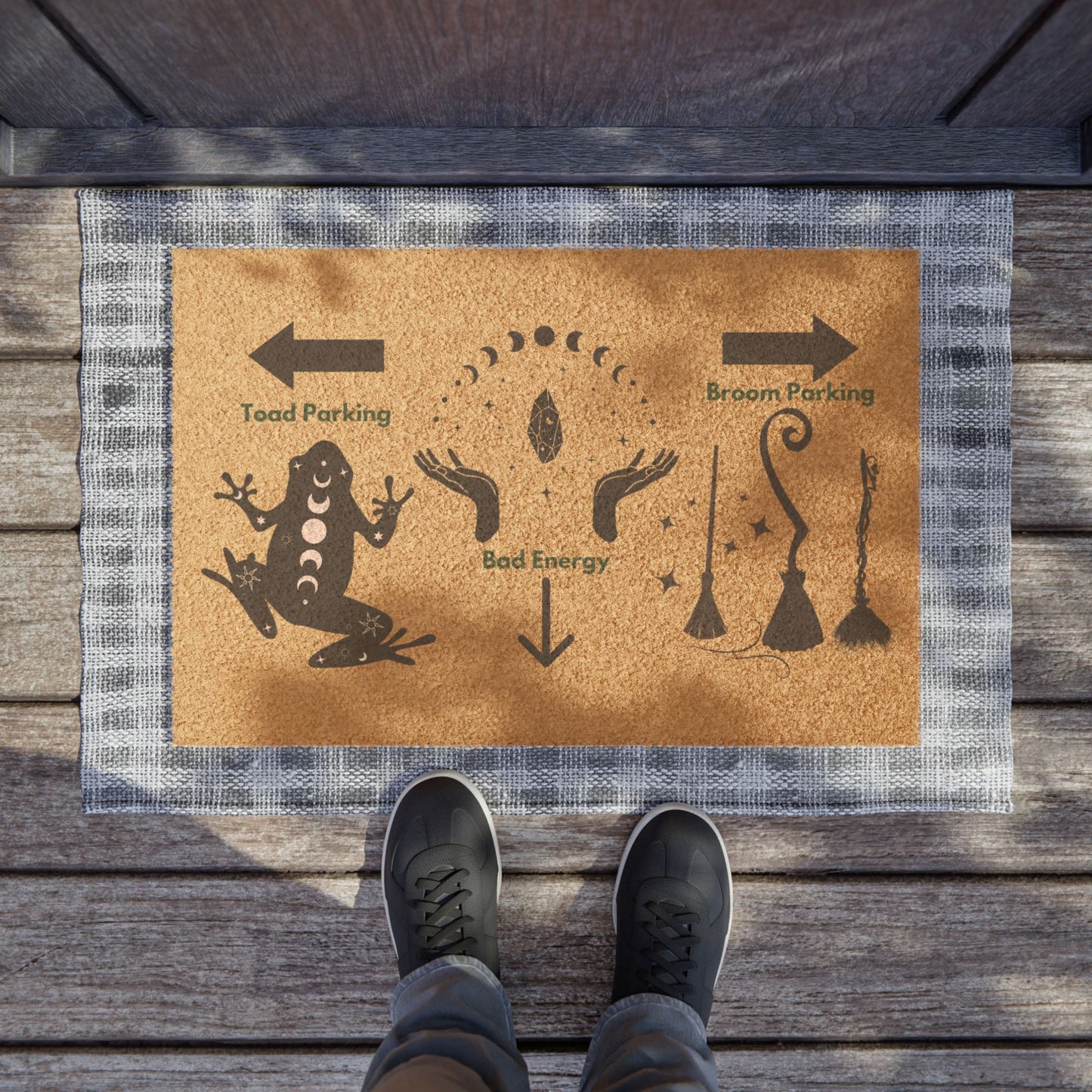 This Halloween doormat is perfect for adding a spooky touch to your entryway. 