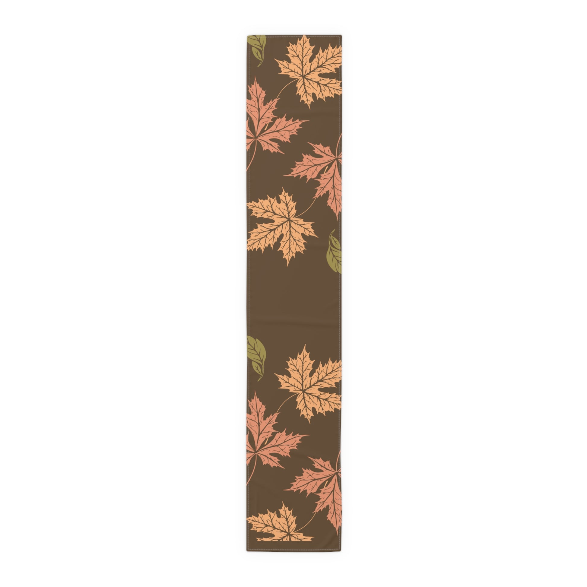 This Fall leaves table runner brings a cozy and festive vibe to your dining table during the autumn season. Perfect for Thanksgiving dinners, fall gatherings, and everyday use for those who love nature-inspired decor.