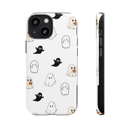 Imagine friendly, whimsical ghosts floating on the back of your device, bringing a smile to your face every time you reach for your phone. This would be a perfect gift to put in those trending boo boxes, as a gift to someone else or even yourself! Get this cute cartoon ghost phone case for your, iPhone, Samsung Galaxy, and Google Pixel devices with premium-quality.