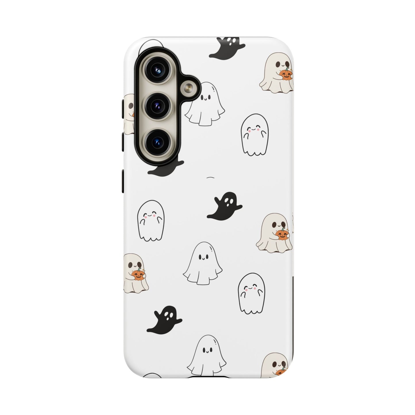 Imagine friendly, whimsical ghosts floating on the back of your device, bringing a smile to your face every time you reach for your phone. This would be a perfect gift to put in those trending boo boxes, as a gift to someone else or even yourself! Get this cute cartoon ghost phone case for your, iPhone, Samsung Galaxy, and Google Pixel devices with premium-quality.
