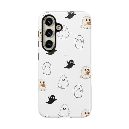 Imagine friendly, whimsical ghosts floating on the back of your device, bringing a smile to your face every time you reach for your phone. This would be a perfect gift to put in those trending boo boxes, as a gift to someone else or even yourself! Get this cute cartoon ghost phone case for your, iPhone, Samsung Galaxy, and Google Pixel devices with premium-quality.