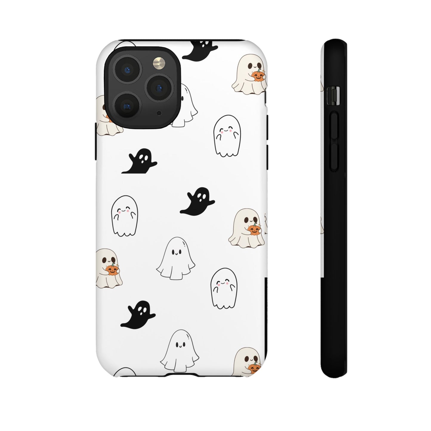 Imagine friendly, whimsical ghosts floating on the back of your device, bringing a smile to your face every time you reach for your phone. This would be a perfect gift to put in those trending boo boxes, as a gift to someone else or even yourself! Get this cute cartoon ghost phone case for your, iPhone, Samsung Galaxy, and Google Pixel devices with premium-quality.