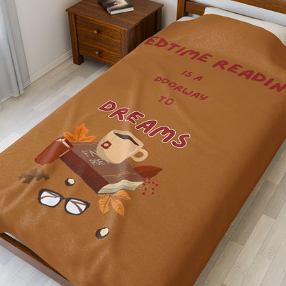 This Home Decor Throw Reading Blanket is perfect for book lovers to snuggle up with during chilly evenings. The velveteen plush material feels luxurious and soft, creating a warm and inviting atmosphere. Ideal for adults looking to unwind and relax with a good book.
