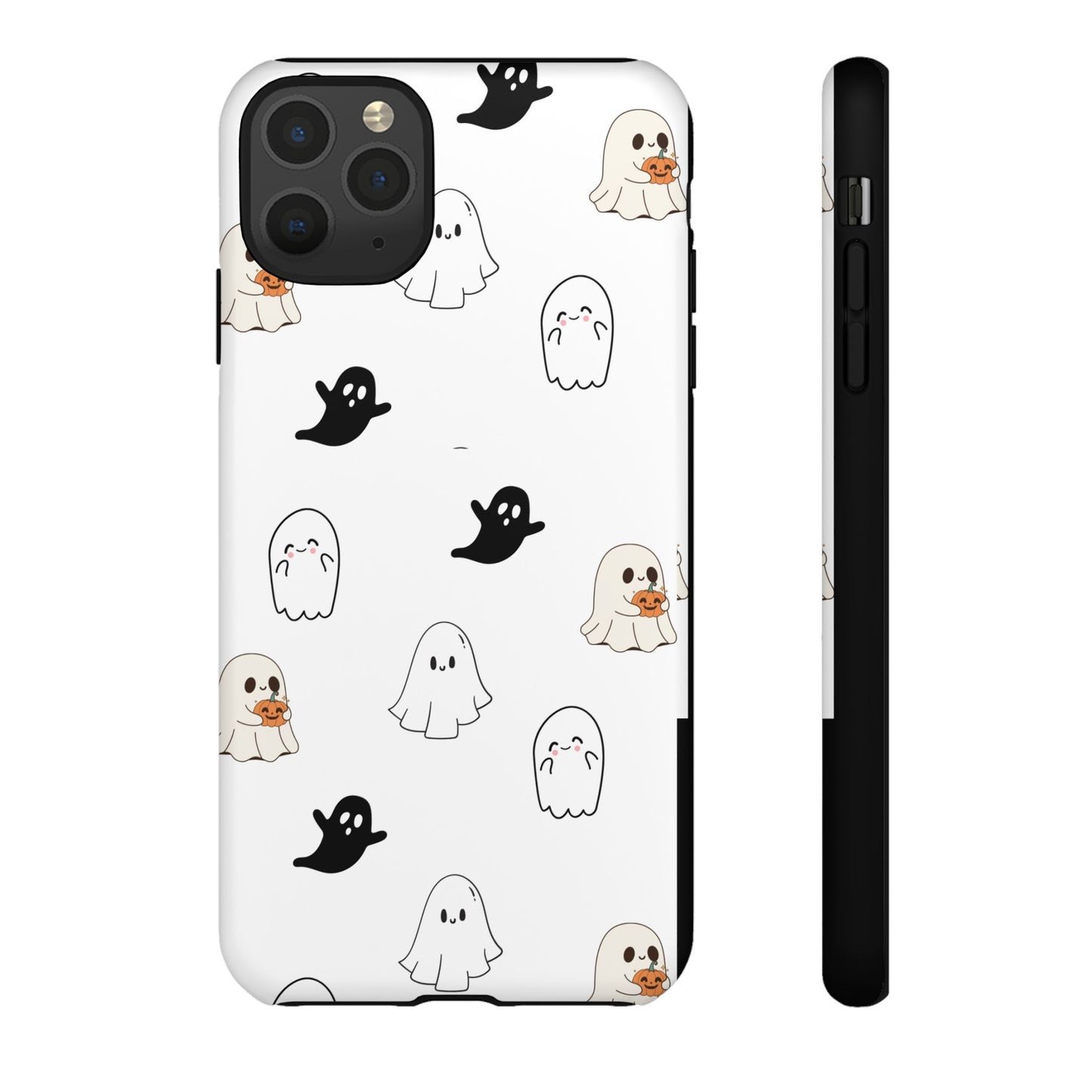 Imagine friendly, whimsical ghosts floating on the back of your device, bringing a smile to your face every time you reach for your phone. This would be a perfect gift to put in those trending boo boxes, as a gift to someone else or even yourself! Get this cute cartoon ghost phone case for your, iPhone, Samsung Galaxy, and Google Pixel devices with premium-quality.