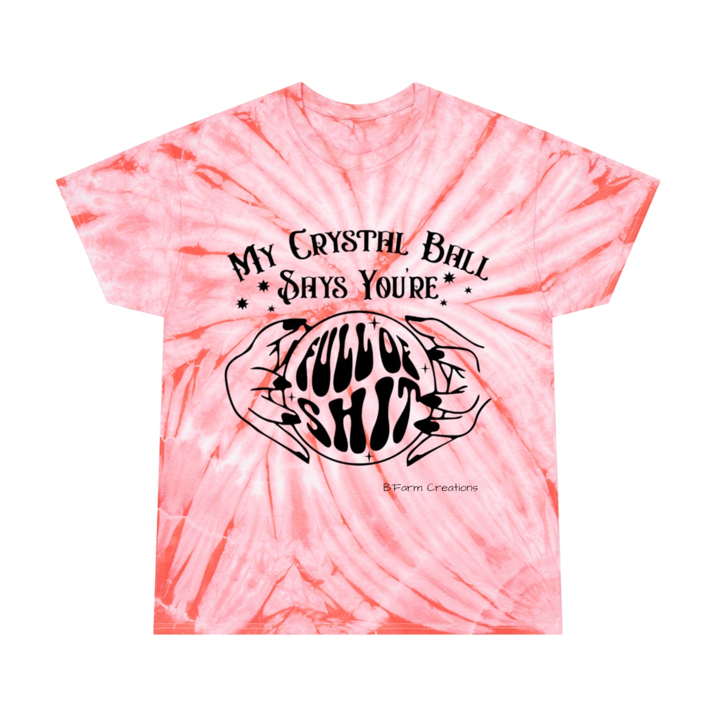 Mystical vibes radiated from the tie-dye tee, each swirling color telling a story of its own. Paired with the crystal ball, it was a look that spoke of magic and wonder. 