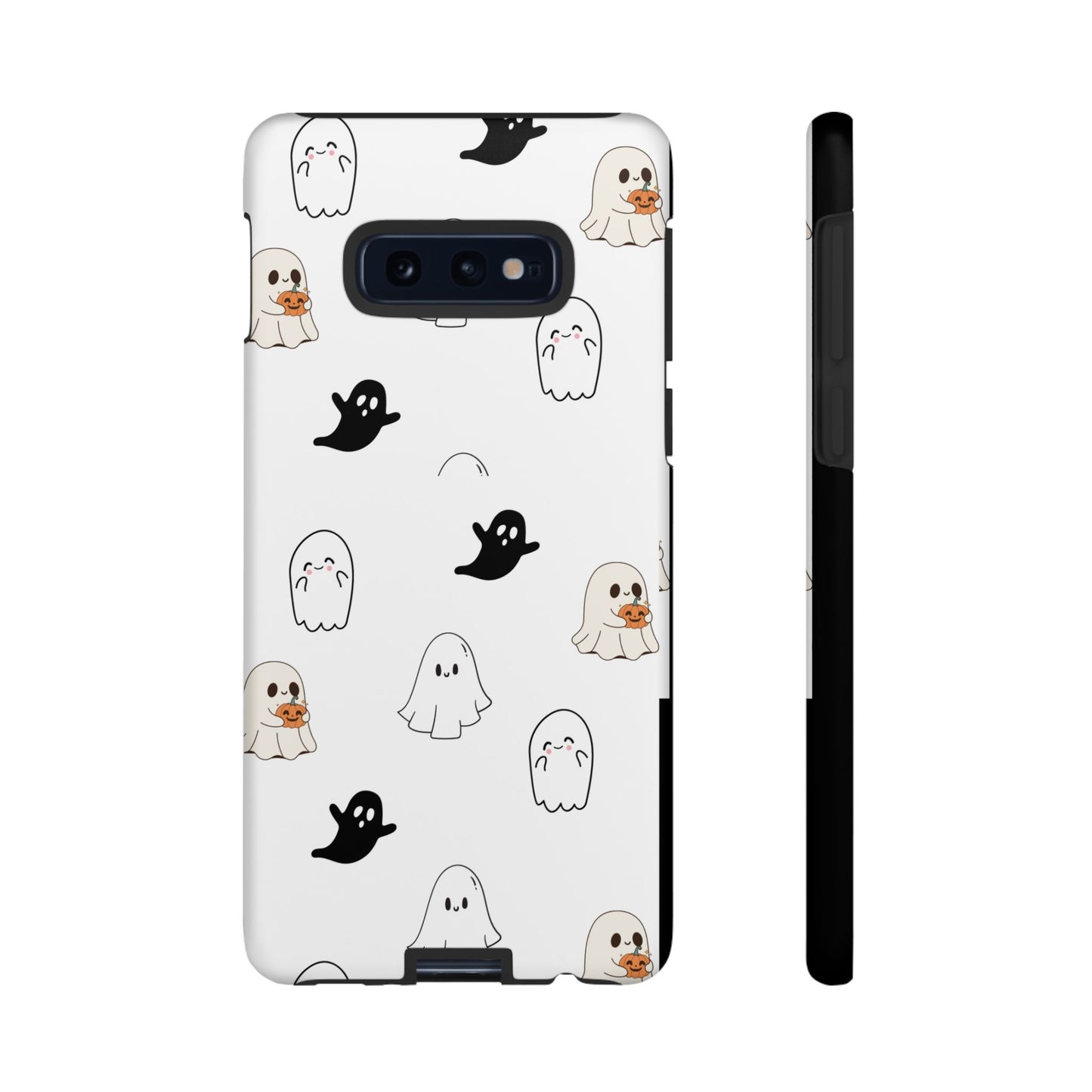 Imagine friendly, whimsical ghosts floating on the back of your device, bringing a smile to your face every time you reach for your phone. This would be a perfect gift to put in those trending boo boxes, as a gift to someone else or even yourself! Get this cute cartoon ghost phone case for your, iPhone, Samsung Galaxy, and Google Pixel devices with premium-quality.