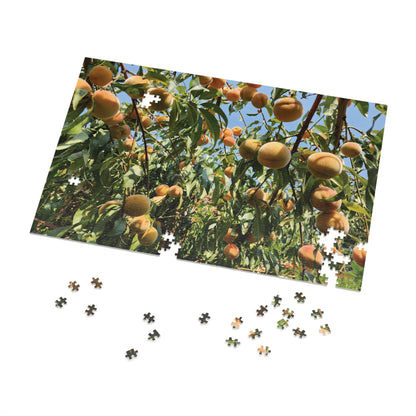 Enjoy hours of fun and relaxation with this peach tree jigsaw puzzle game. Perfect for those who love puzzles and nature enthusiasts. Ideal for gifting during holidays, birthdays, or for a quiet night in.
